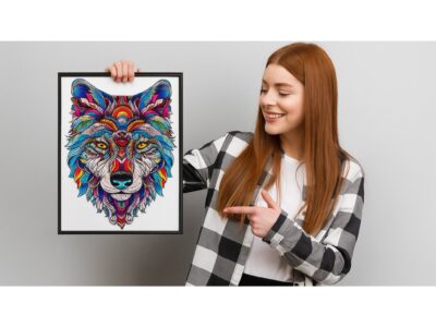 UKŁADANKA DREWNIANA PUZZLE - wilk