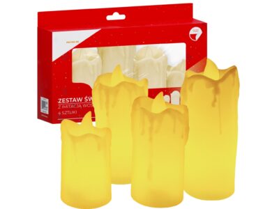 ŚWIECZKA NA BATERIE LED LAMPKA ZESTAW 4SZT