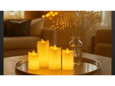 ŚWIECZKA NA BATERIE LED LAMPKA ZESTAW 4SZT