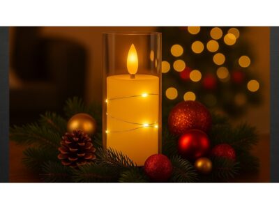 ŚWIECZKA NA BATERIE LED Z DRUCIKIEM 10x5,6