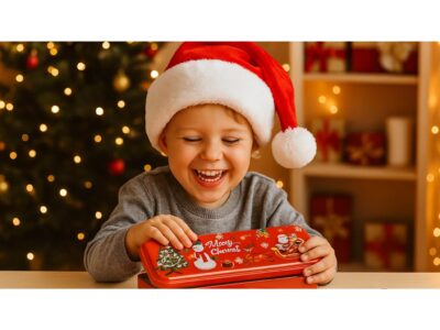 ARTYKUŁY SZKOLNE ŚWIĄTECZNE W PUDEŁKU ZESTAW KREATYWNY