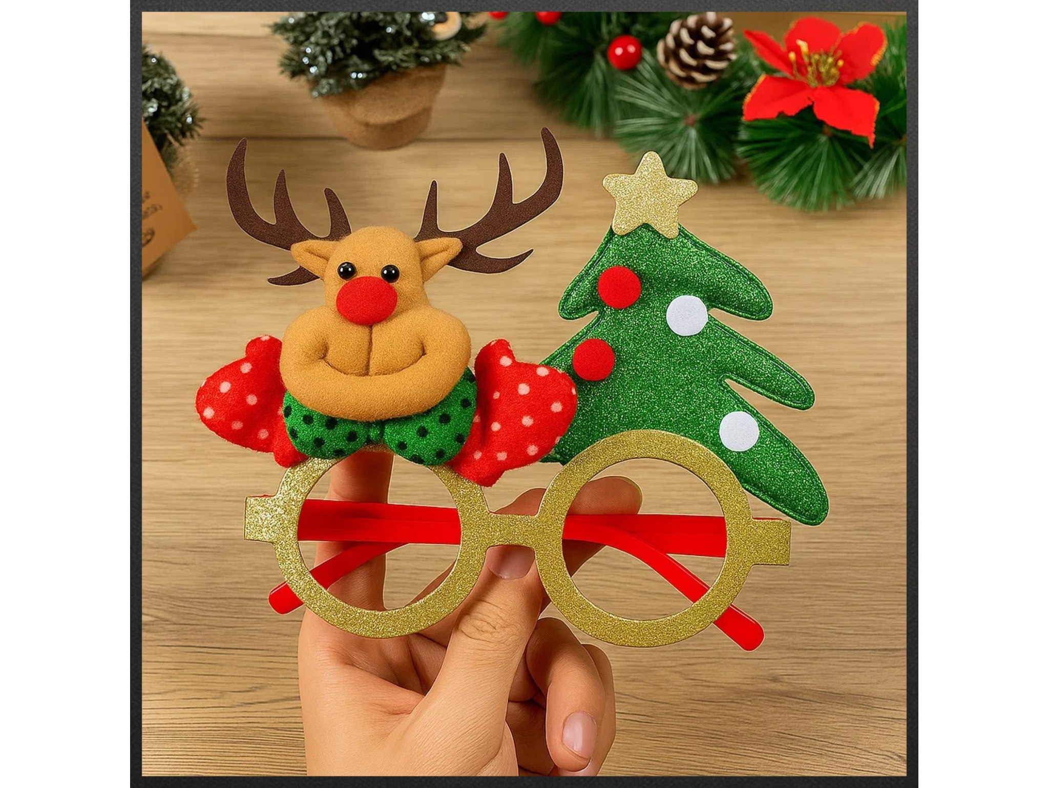 OKULARY ŚWIĄTECZNE RENIFER 2SZT.