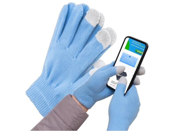 RĘKAWICZKI DOTYKOWE EKO - błękitny