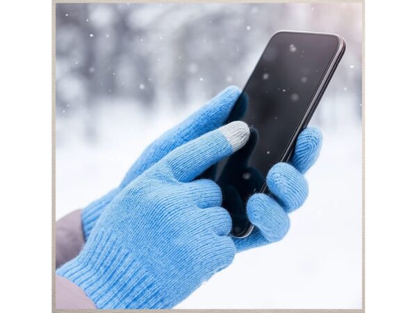 RĘKAWICZKI DOTYKOWE EKO - błękitny