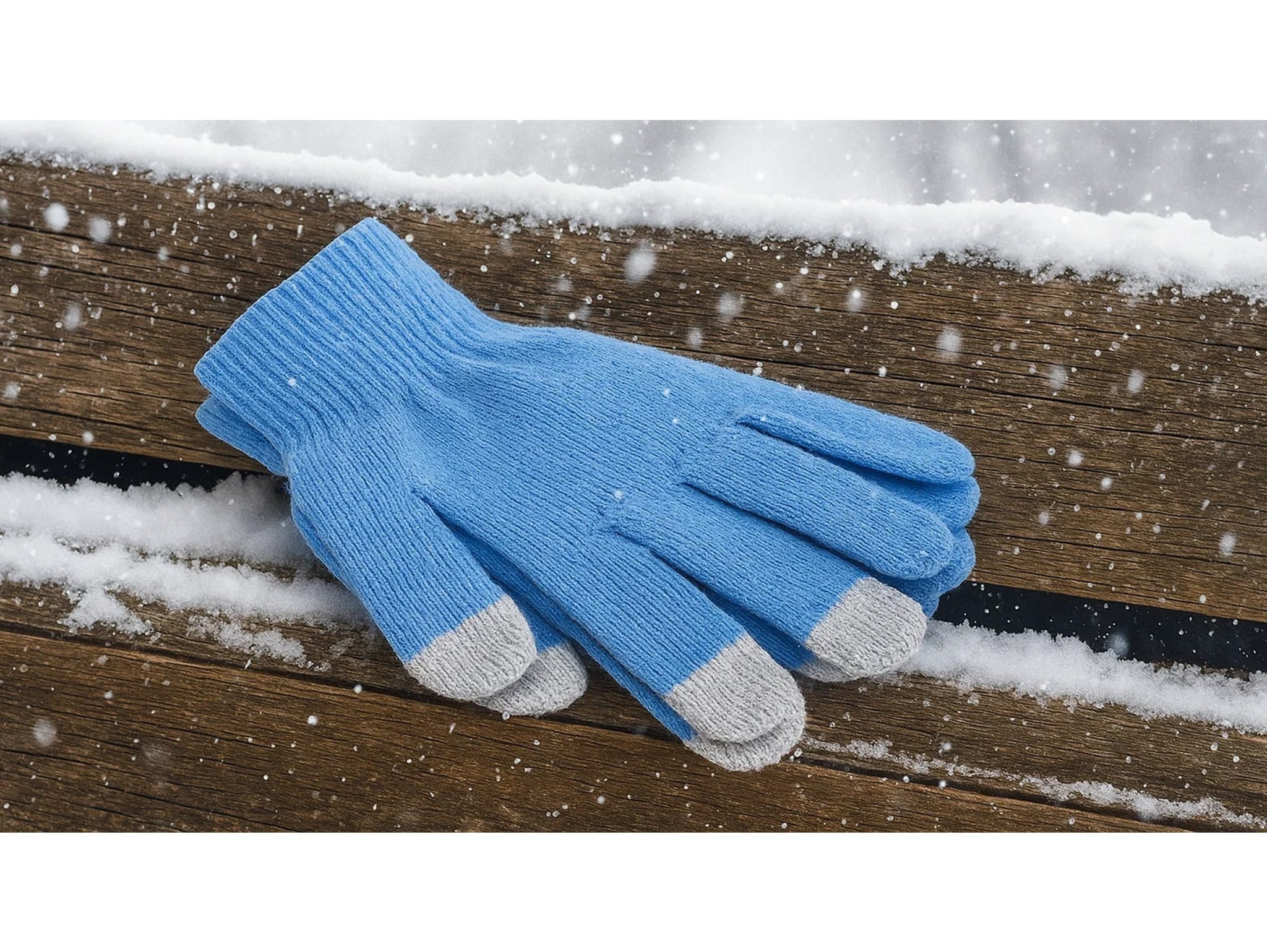 RĘKAWICZKI DOTYKOWE EKO - błękitny