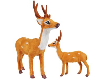 RENIFER PLUSZOWY FIGURKA ŚWIĄTECZNA 30x23cm