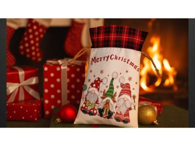 WOREK ŚWIĘTEGO MIKOŁAJA NA UPOMINKI PREZENTY 30x50 - trzy Mikołaje