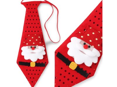 KRAWAT ŚWIĄTECZNY 25CM - Mikołaj