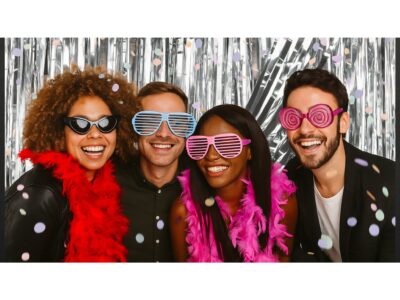 KURTYNA FOLIOWA PARTY 2,0x1,0m - srebrny