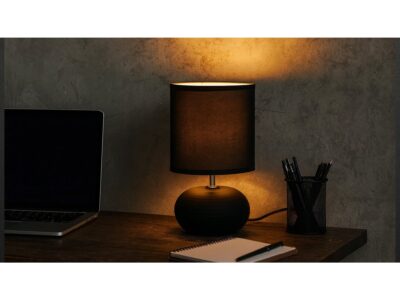 LIVELLO LAMPA LAMPKA NOCNA CERAMICZNA 23CM - czarny