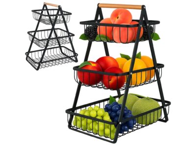 METALOWY KOSZ NA OWOCE TRZYPOZIOMOWY