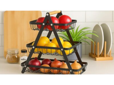 METALOWY KOSZ NA OWOCE TRZYPOZIOMOWY