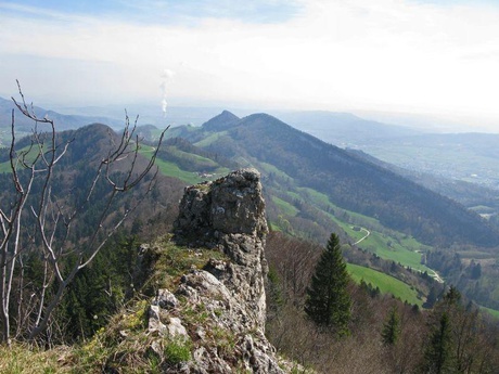 Blick von der Belchenfluh Richtung Olten und dem Engelberg
