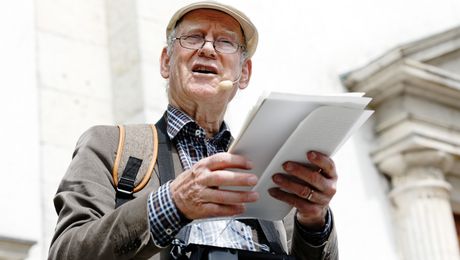 Franz Hohler an der Eröffnung 2016