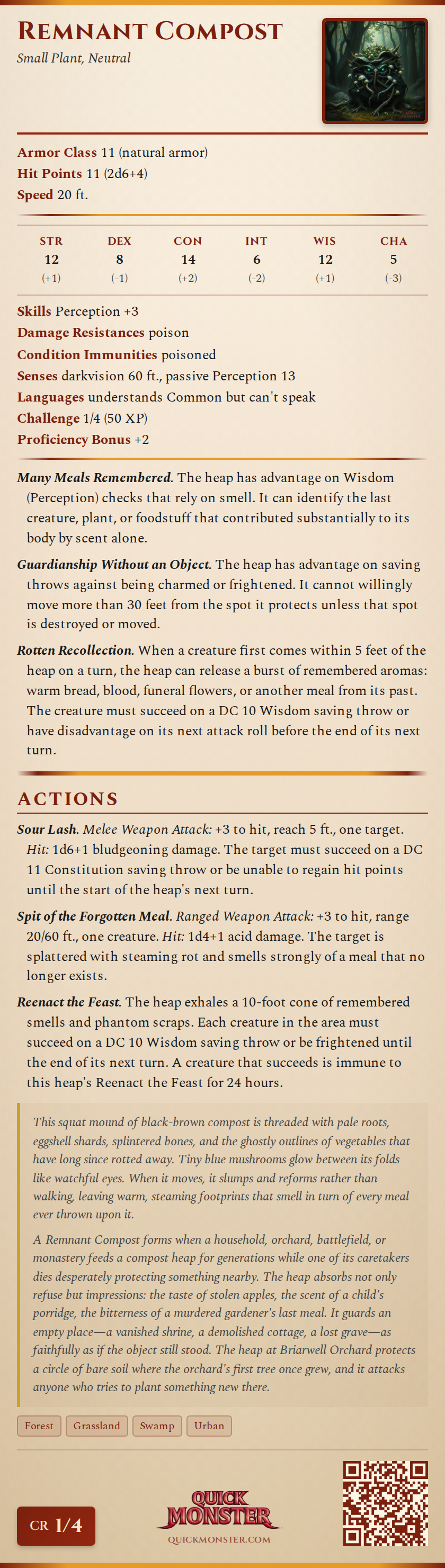 Remnant Compost Stat Block