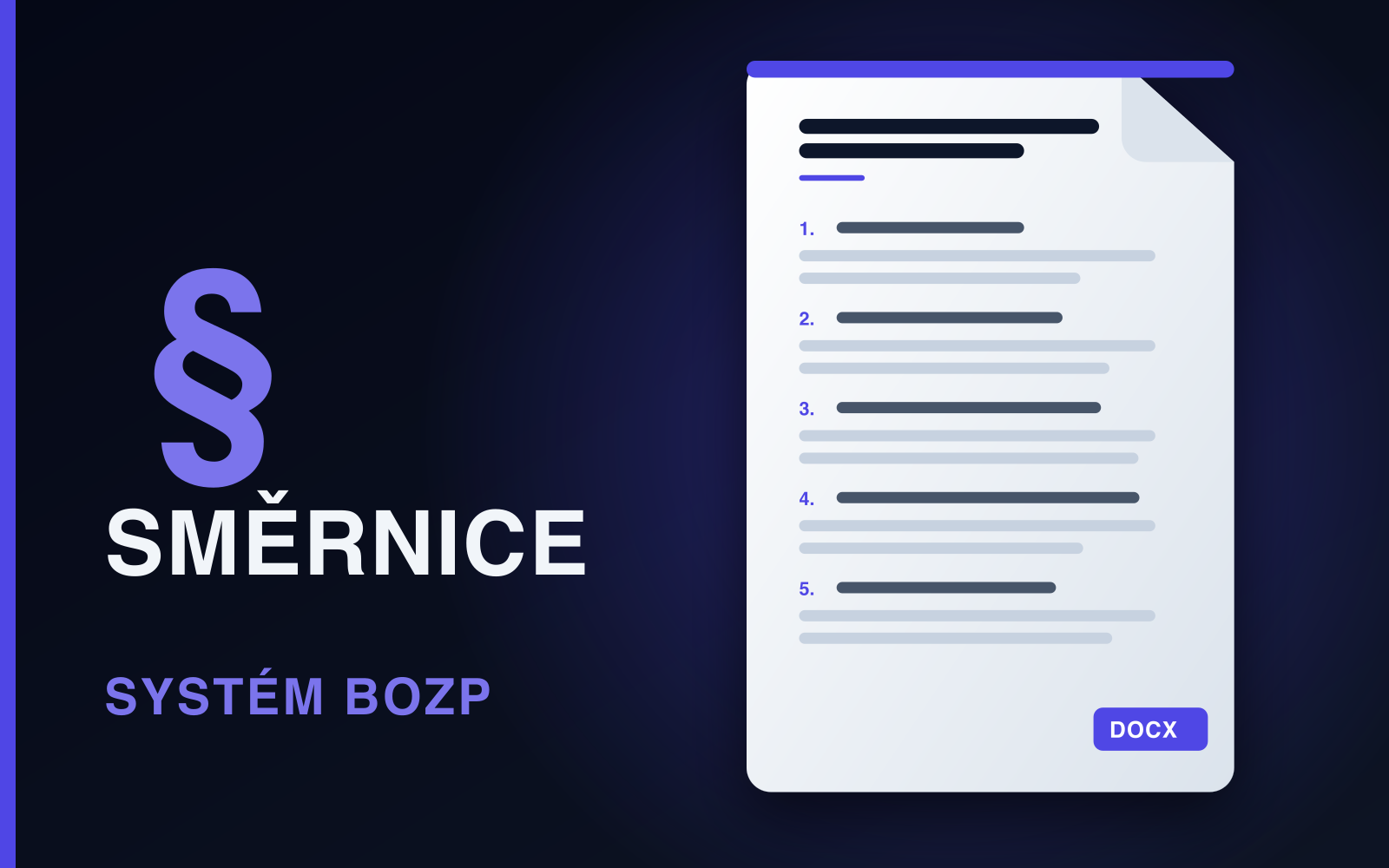 Cíle BOZP a program plnění: pokyn, program na rok, karta cíle, vzory