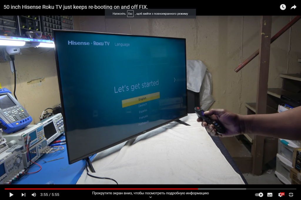 Man setting up TV