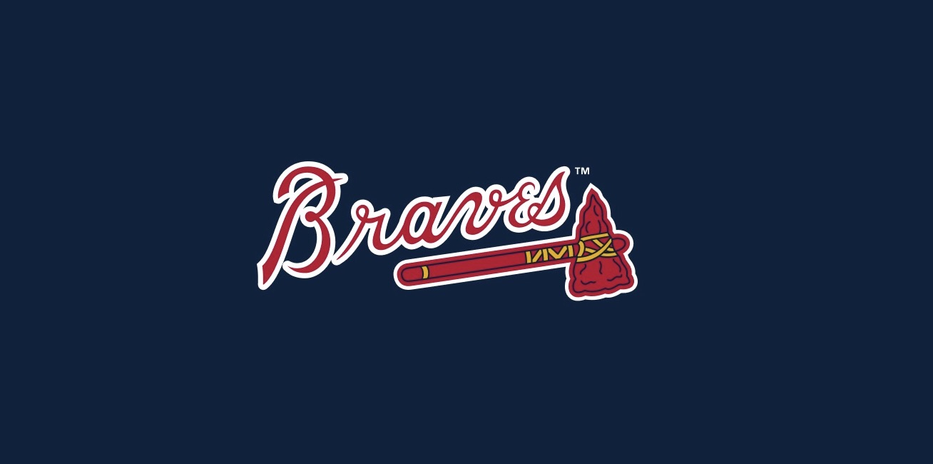 Braves logo on dark background