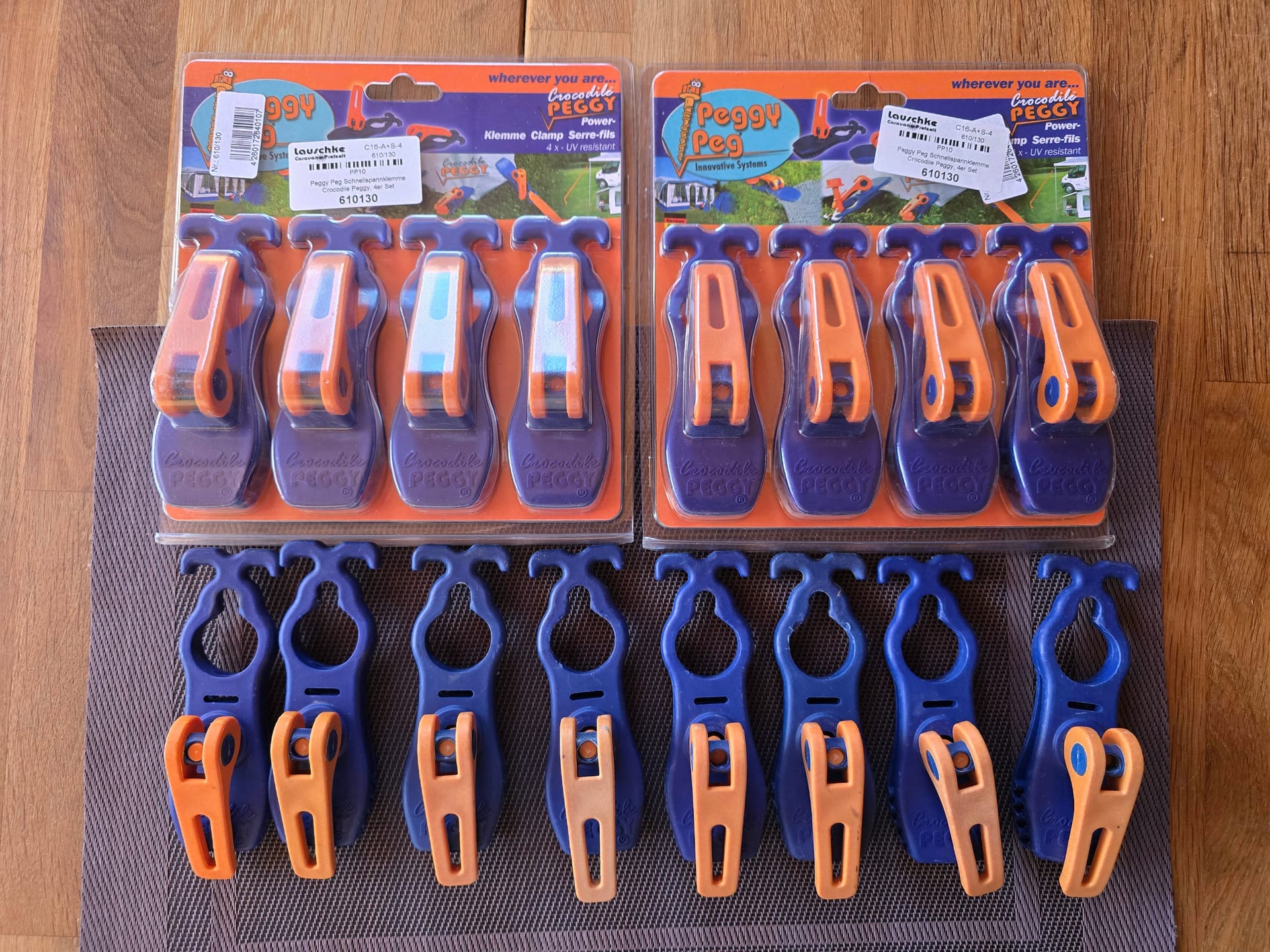 Peggy Peg Crocodile Schnellspannklemmen blau (16x)