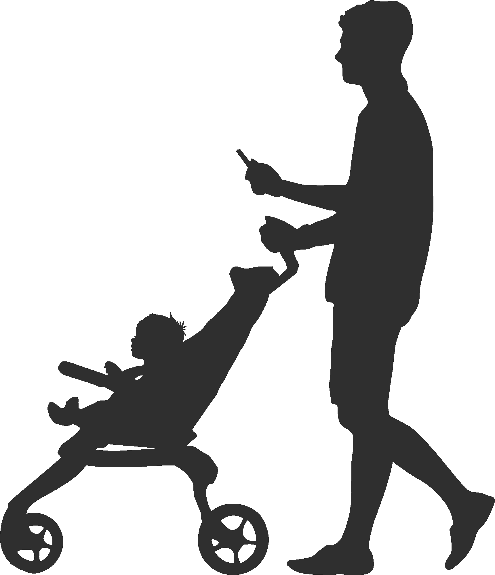 The Walking Dad Silhouette