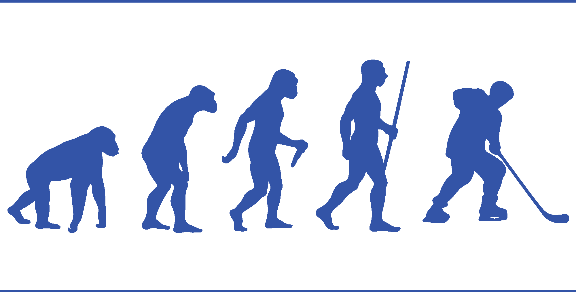 Funny Ice Hockey Evolution