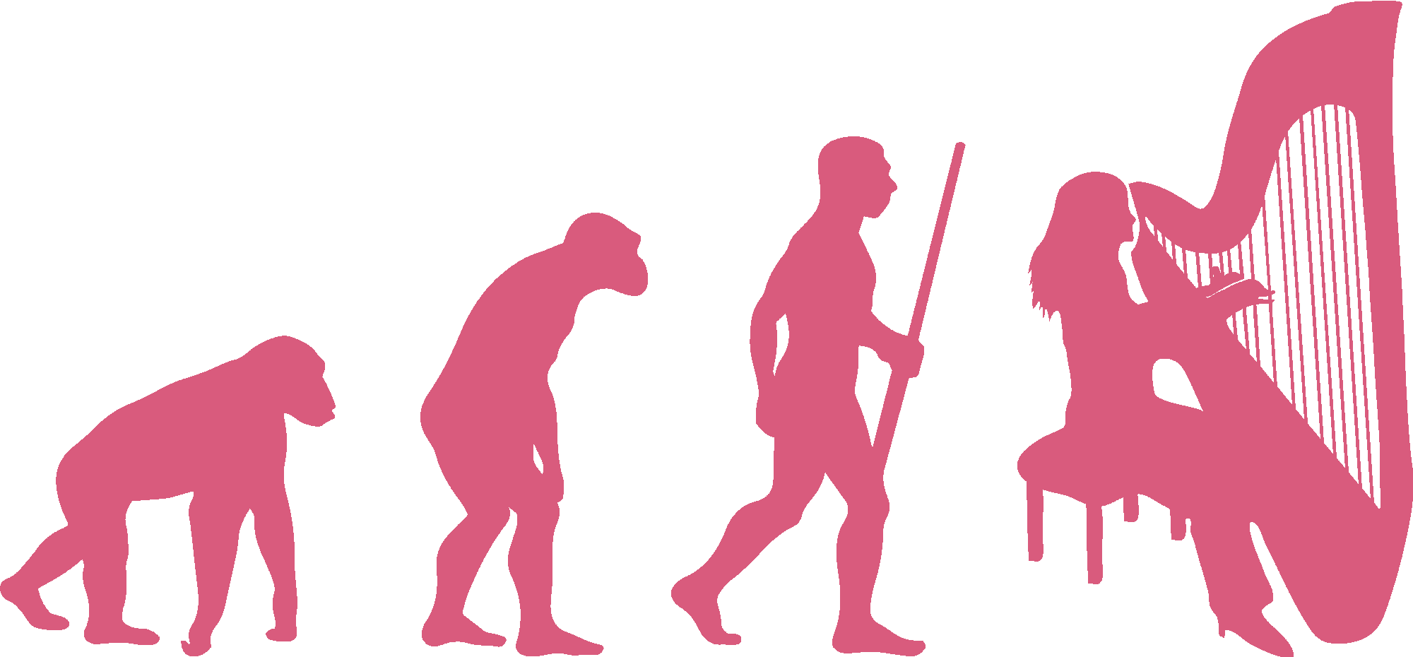 Harpist Woman Evolution