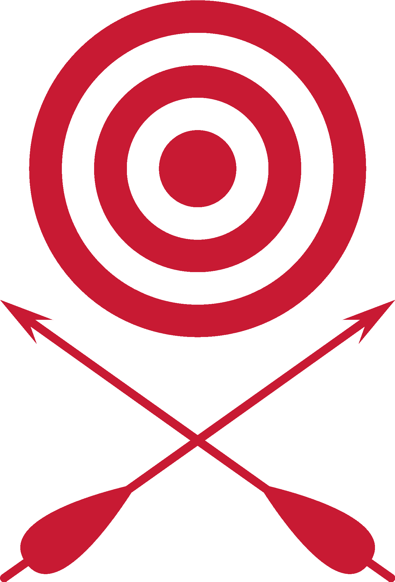 Archery Target And Crossed Arrows