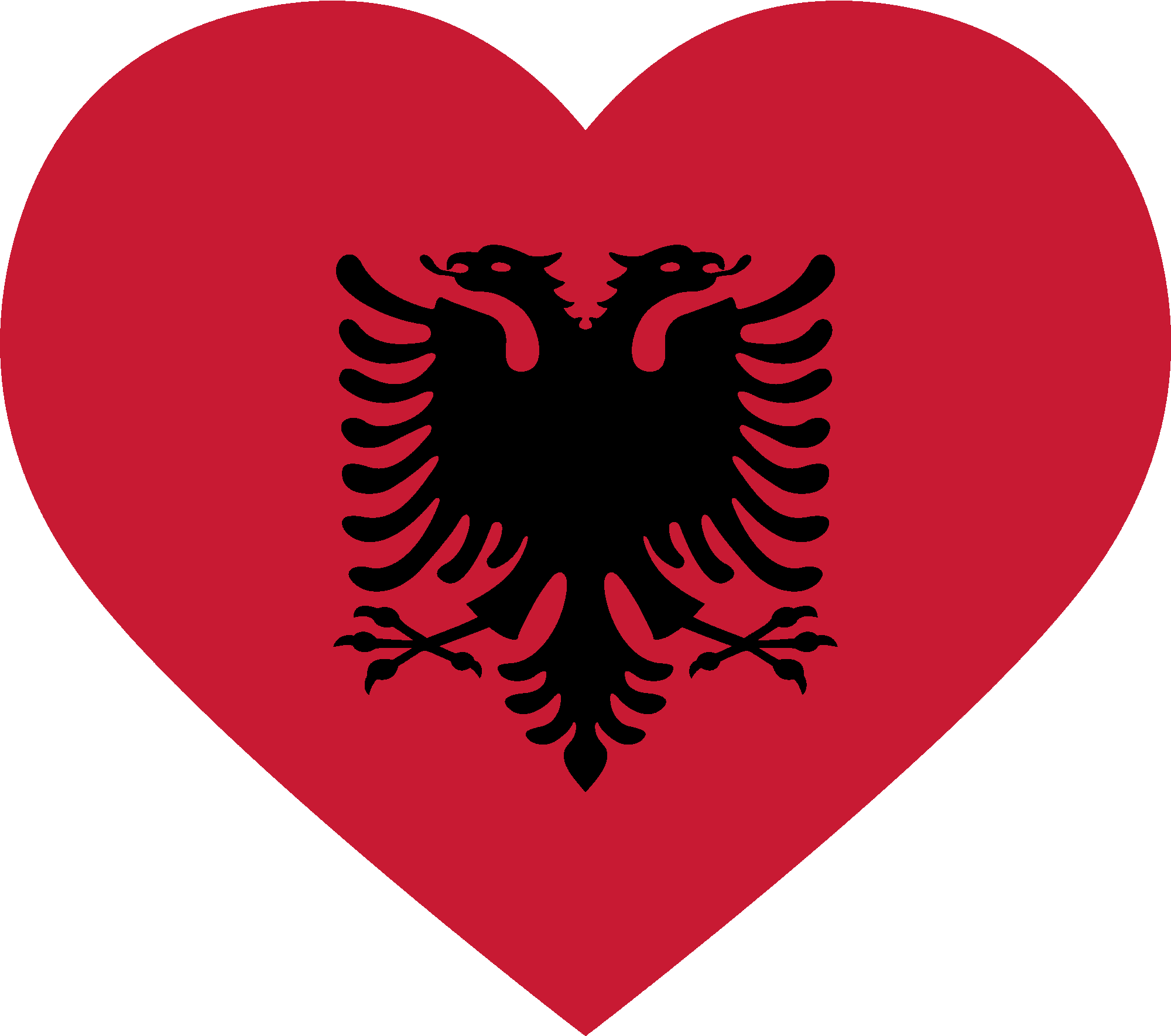 Albanian Heart Flag