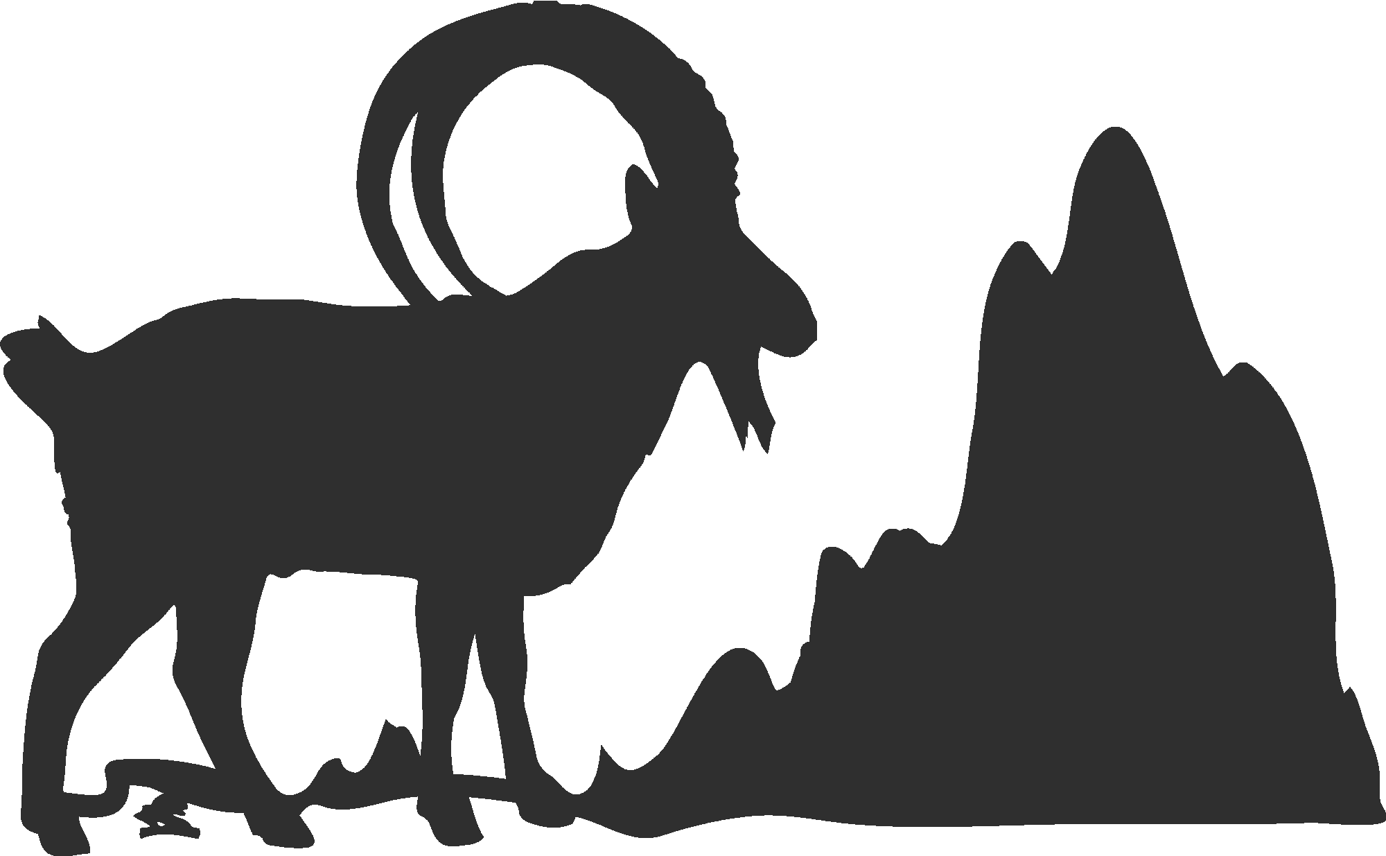 Capricorn And Mountain