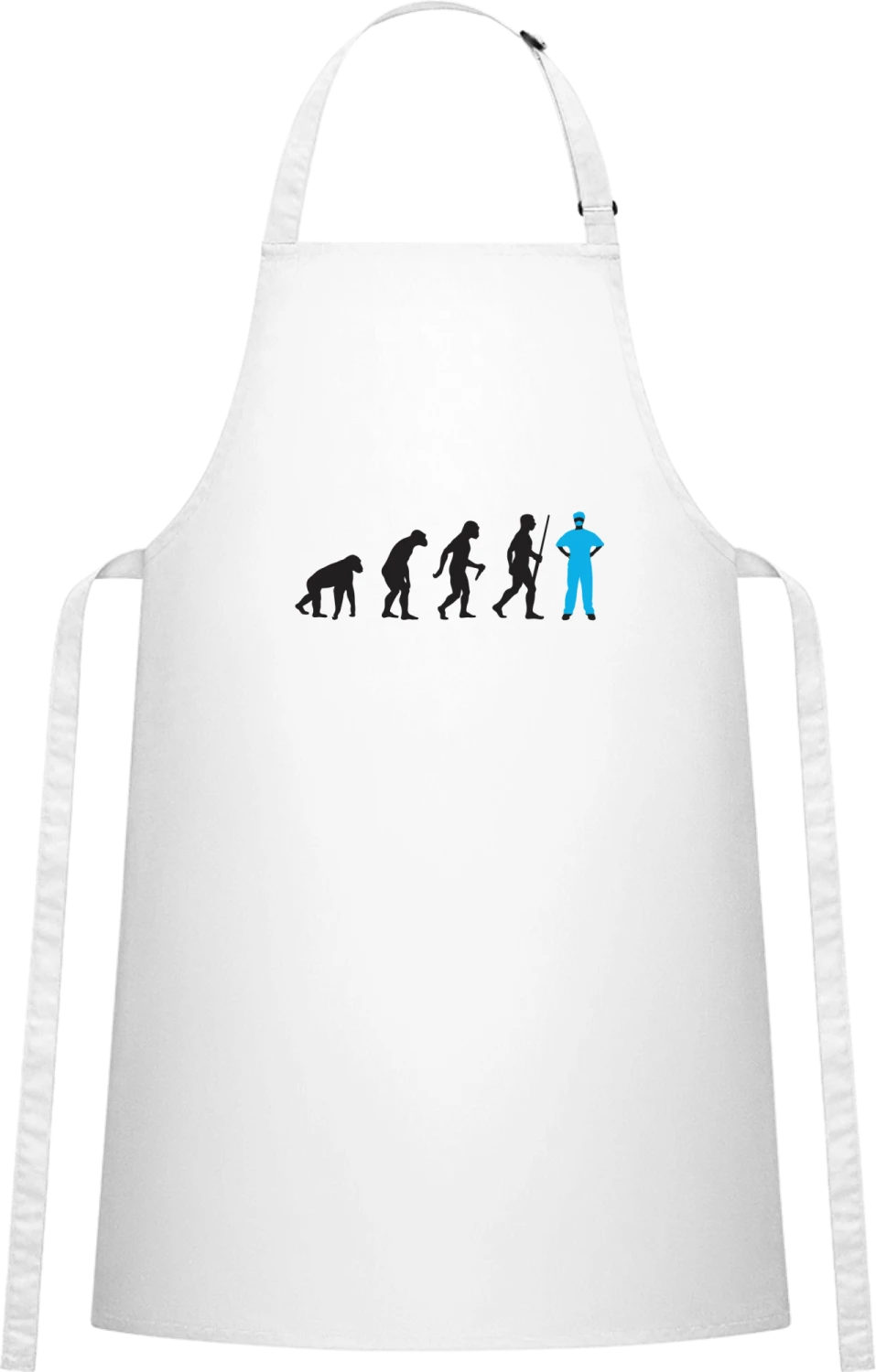 Surgeon Evolution - White Cotton Bib Apron - Front