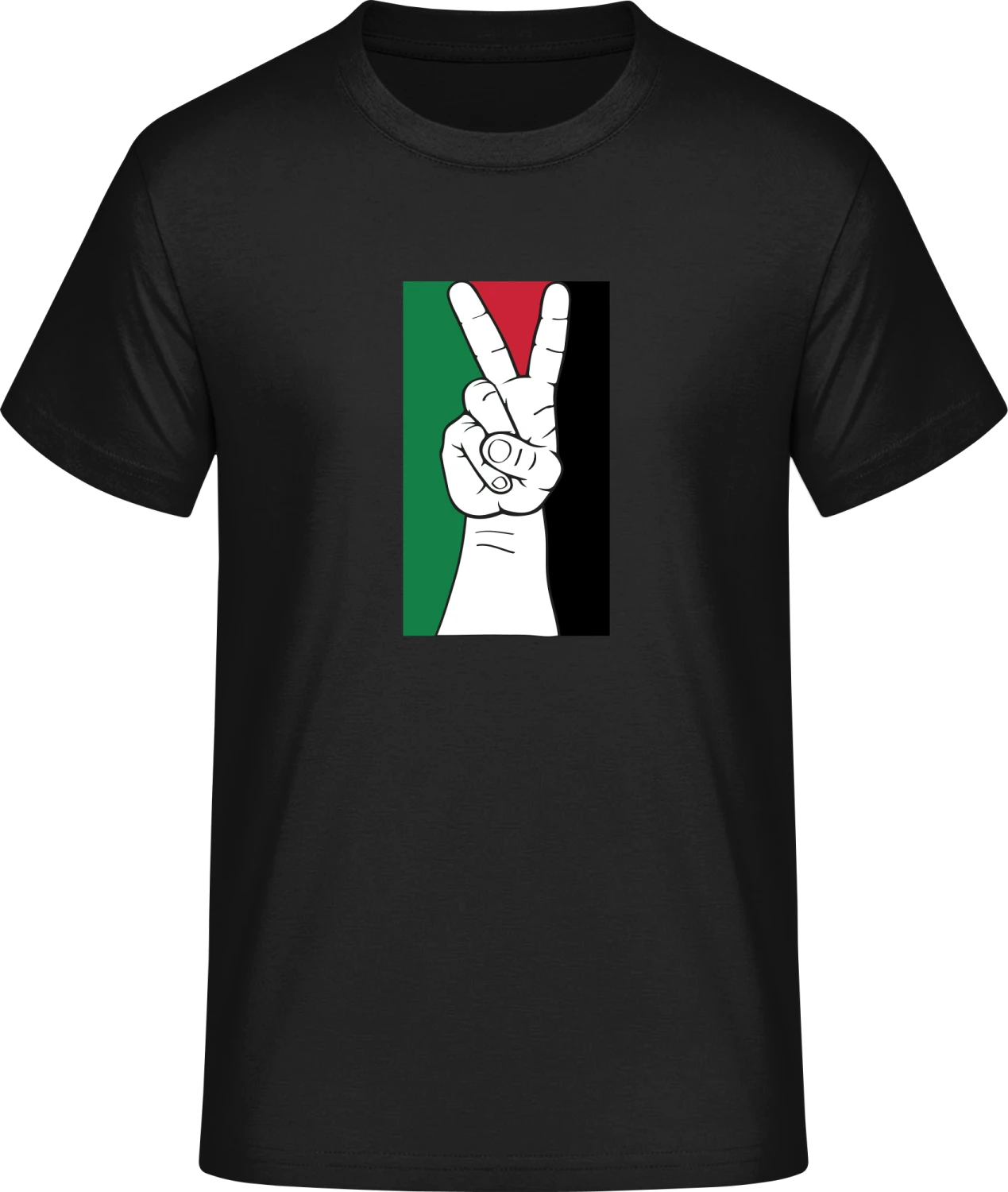 Peace Palestine Flag - Front_Schwarz