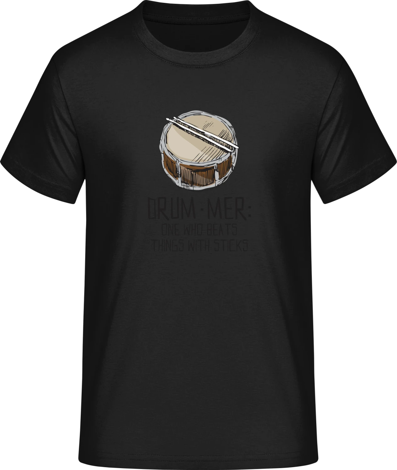 Drummer Beats Things With Sticks - Front_Schwarz