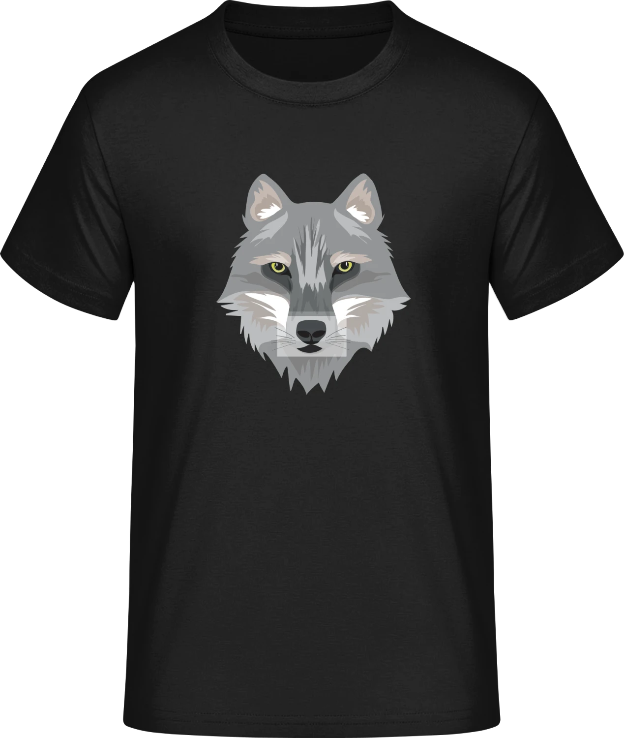 Wolf Face - Front_Schwarz