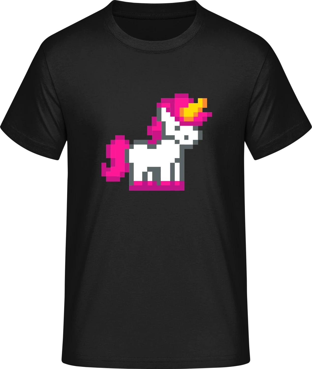 Pixel Unicorn - Front_Schwarz