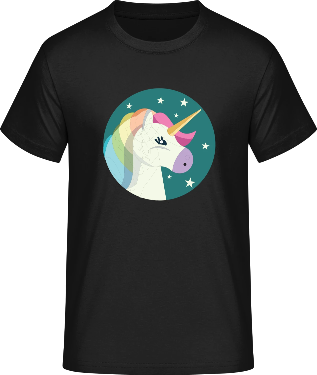 Unicorn Portrait - Front_Schwarz
