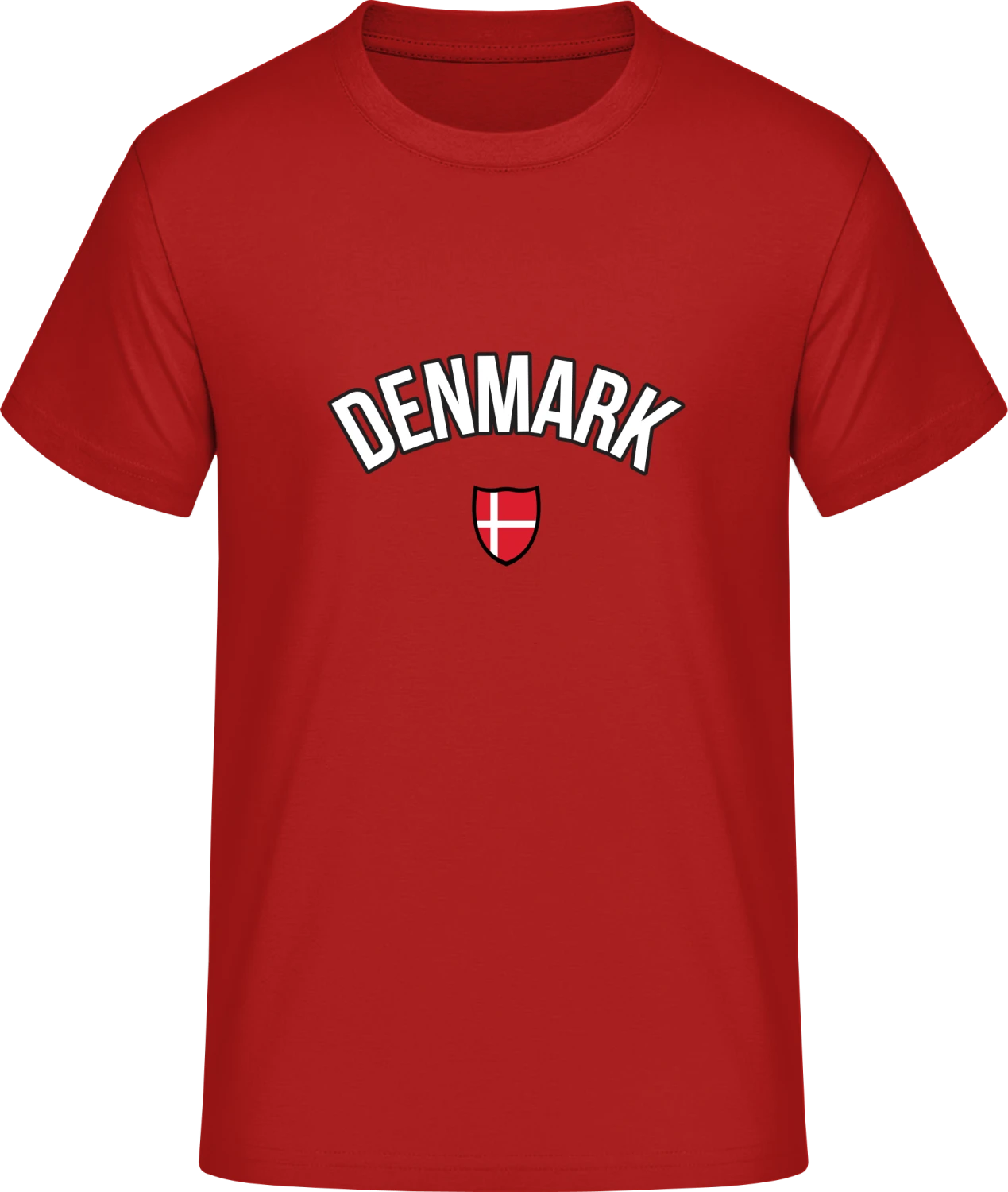 DENMARK Fan - Red #E190 T-Shirt - Front