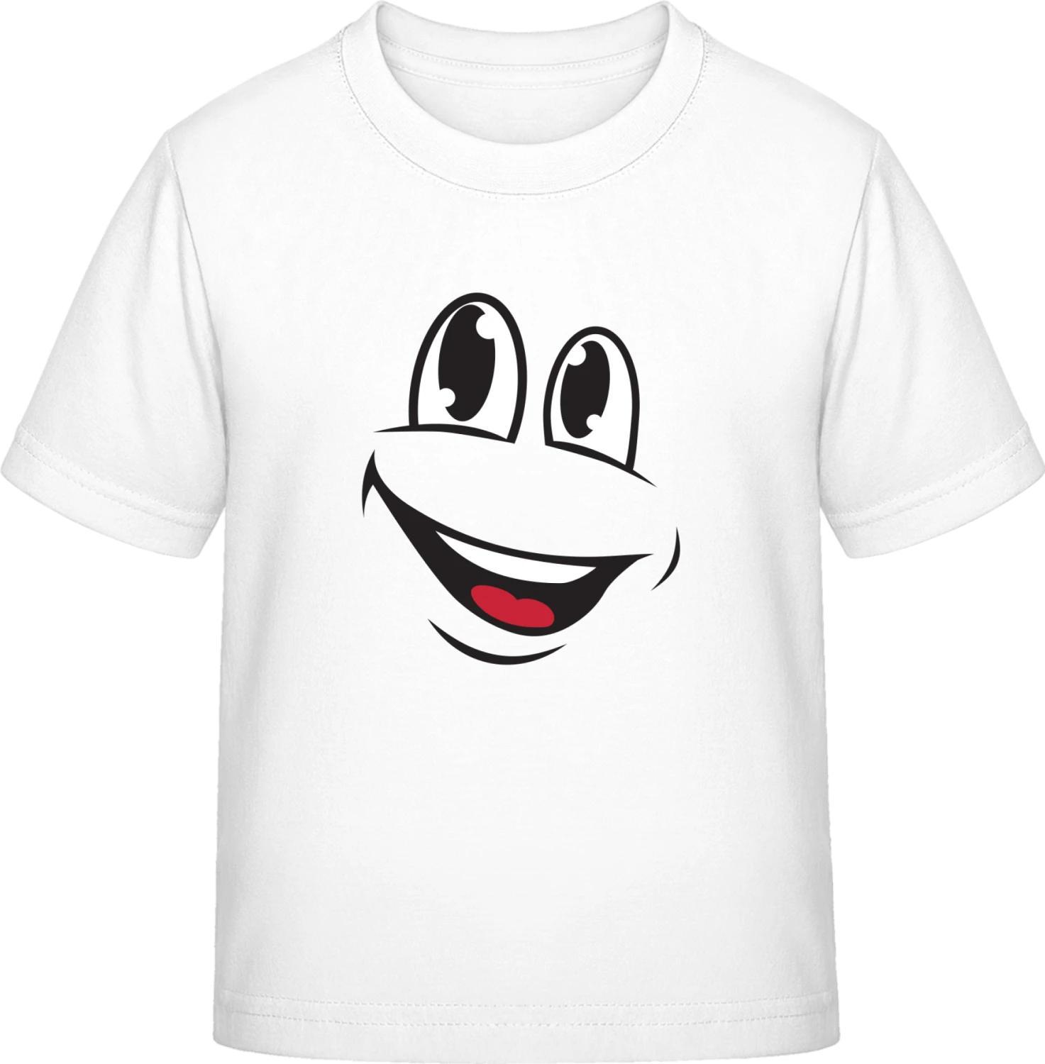 Happy Comic Character - White Exact 190 Kids - Front