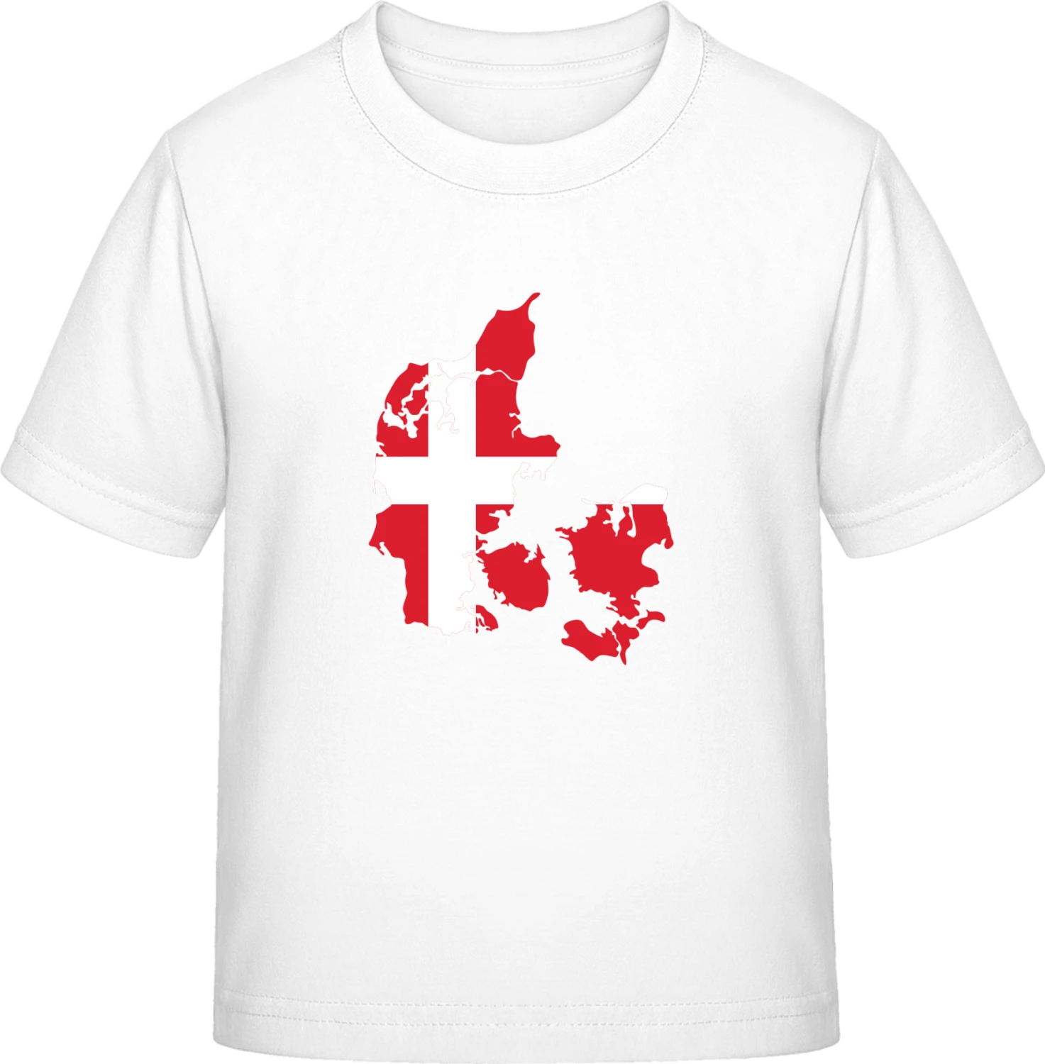 Denmark Map - White Exact 190 Kids - Front