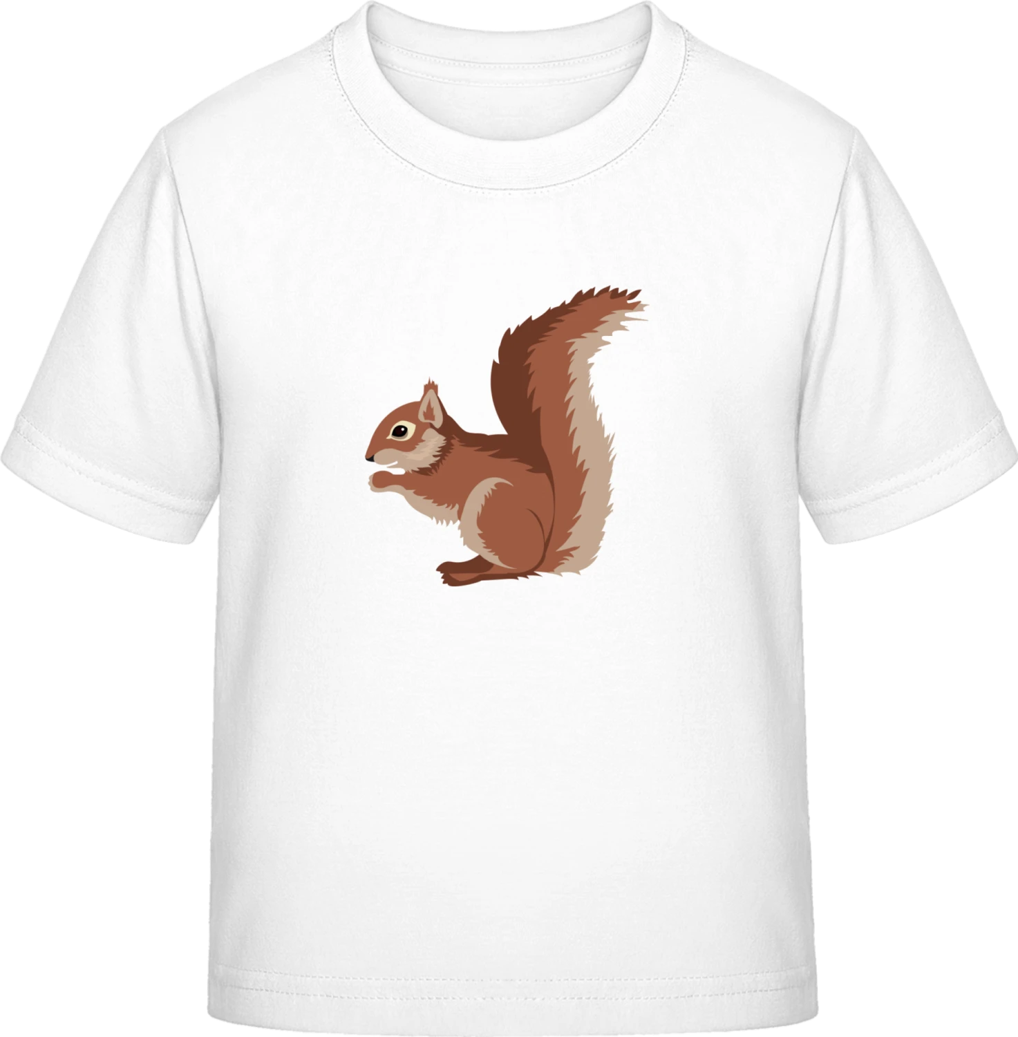 Red Squirrel Illustration - White Exact 190 Kids - Front