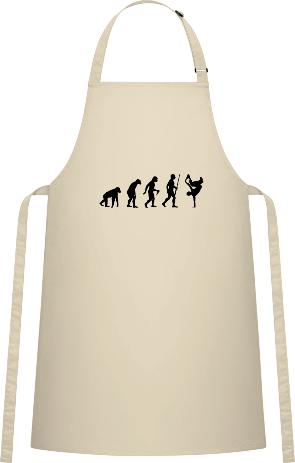 Breakdance Evolution - Natural Cotton Bib Apron - Front