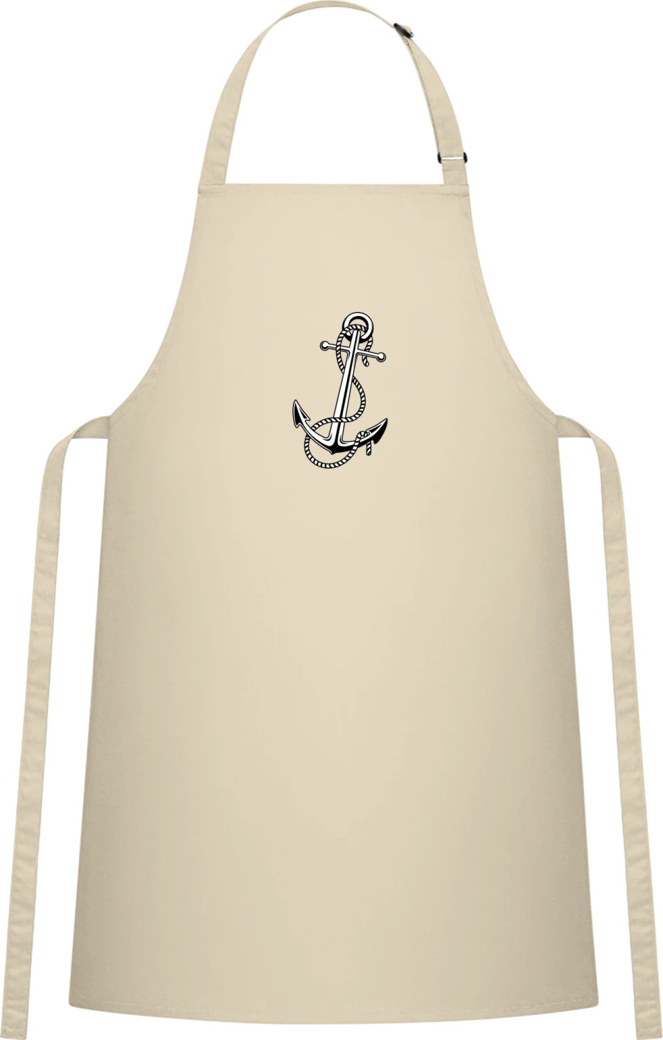 Anchor Old School - Natural Cotton Bib Apron - Front