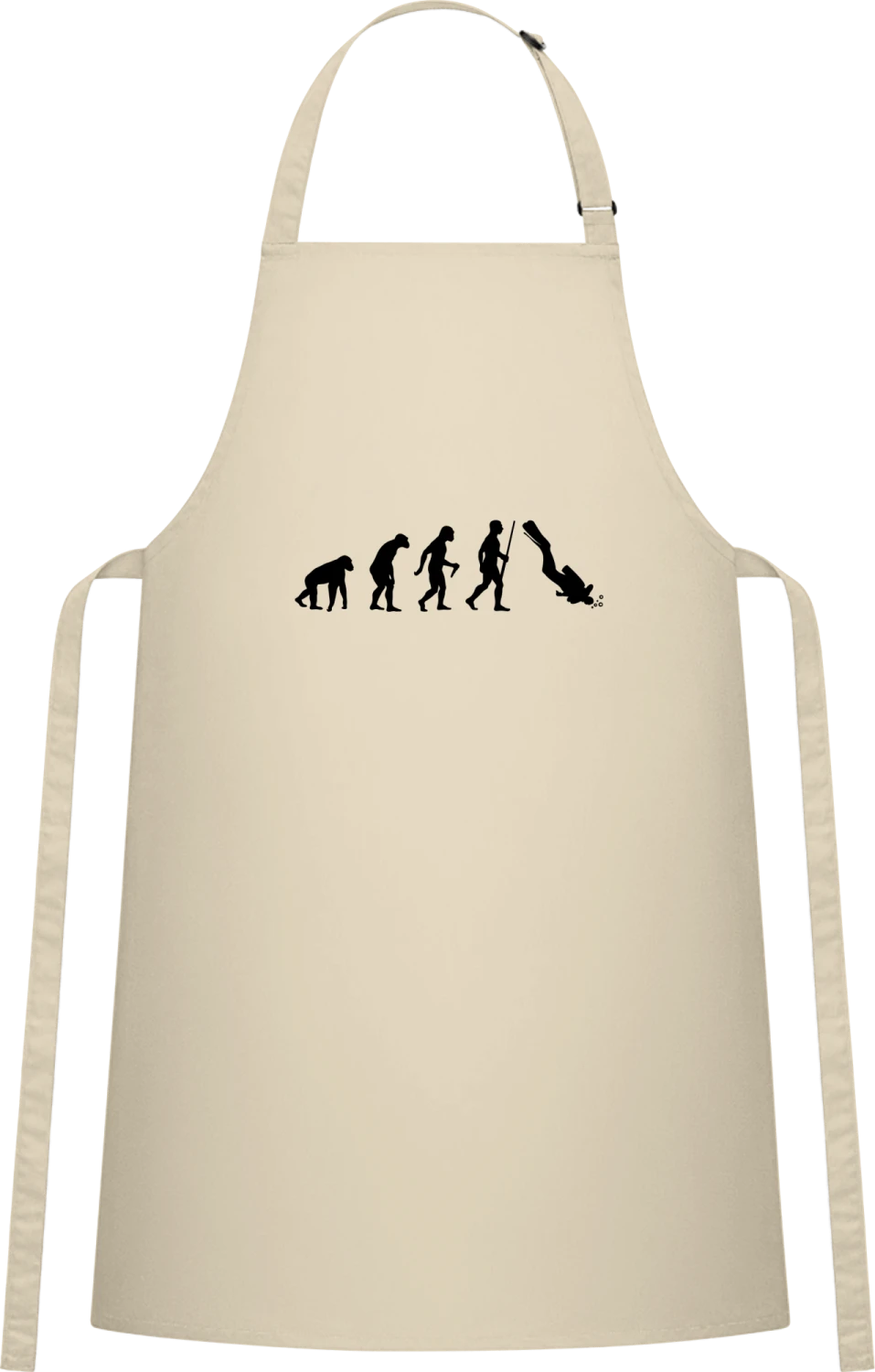 Diver Evolution - Natural Cotton Bib Apron - Front