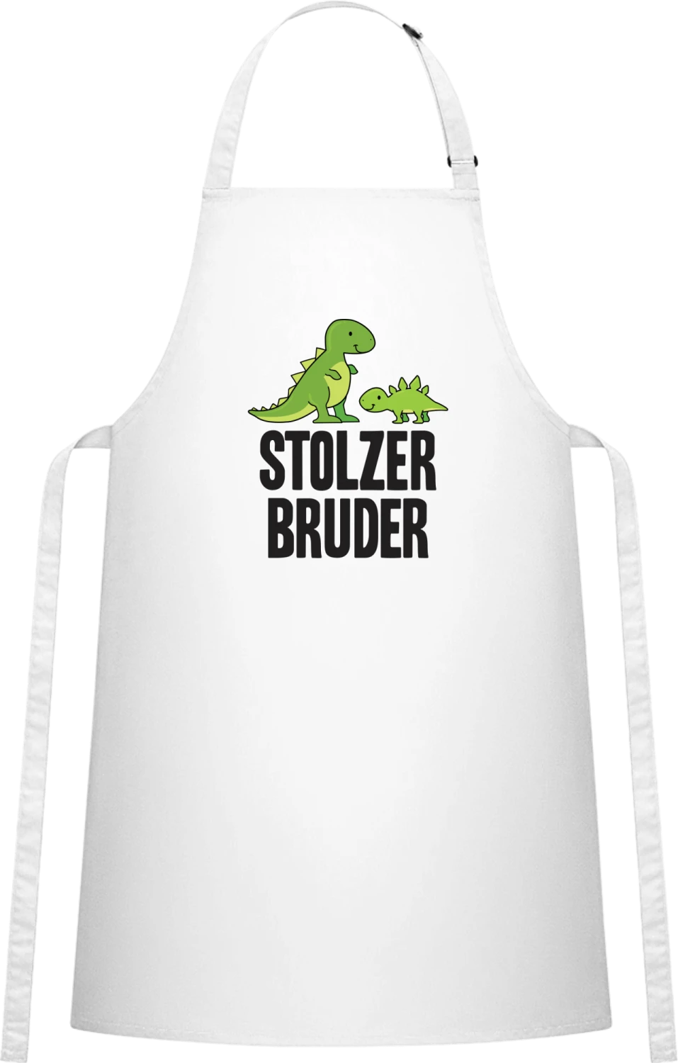 Stolzer Bruder - White Cotton Bib Apron - Front