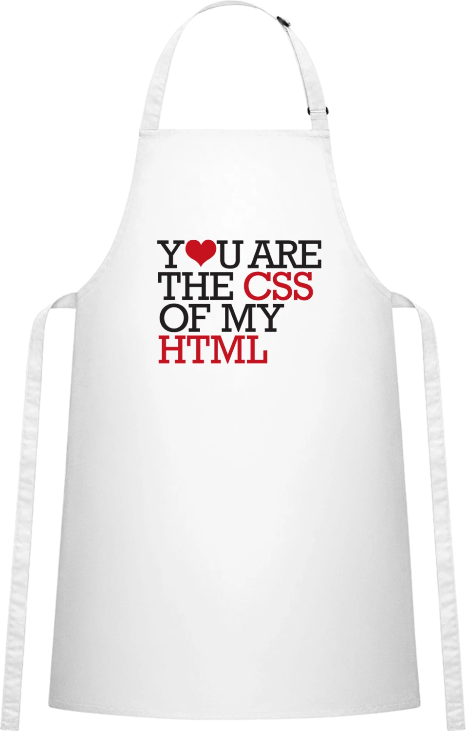 CSS Of My HTML - White Cotton Bib Apron - Front