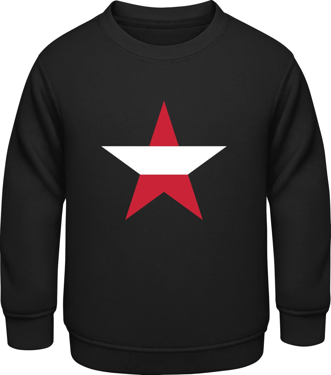 Austrian Star - Black AWDis Sweat kids - Front