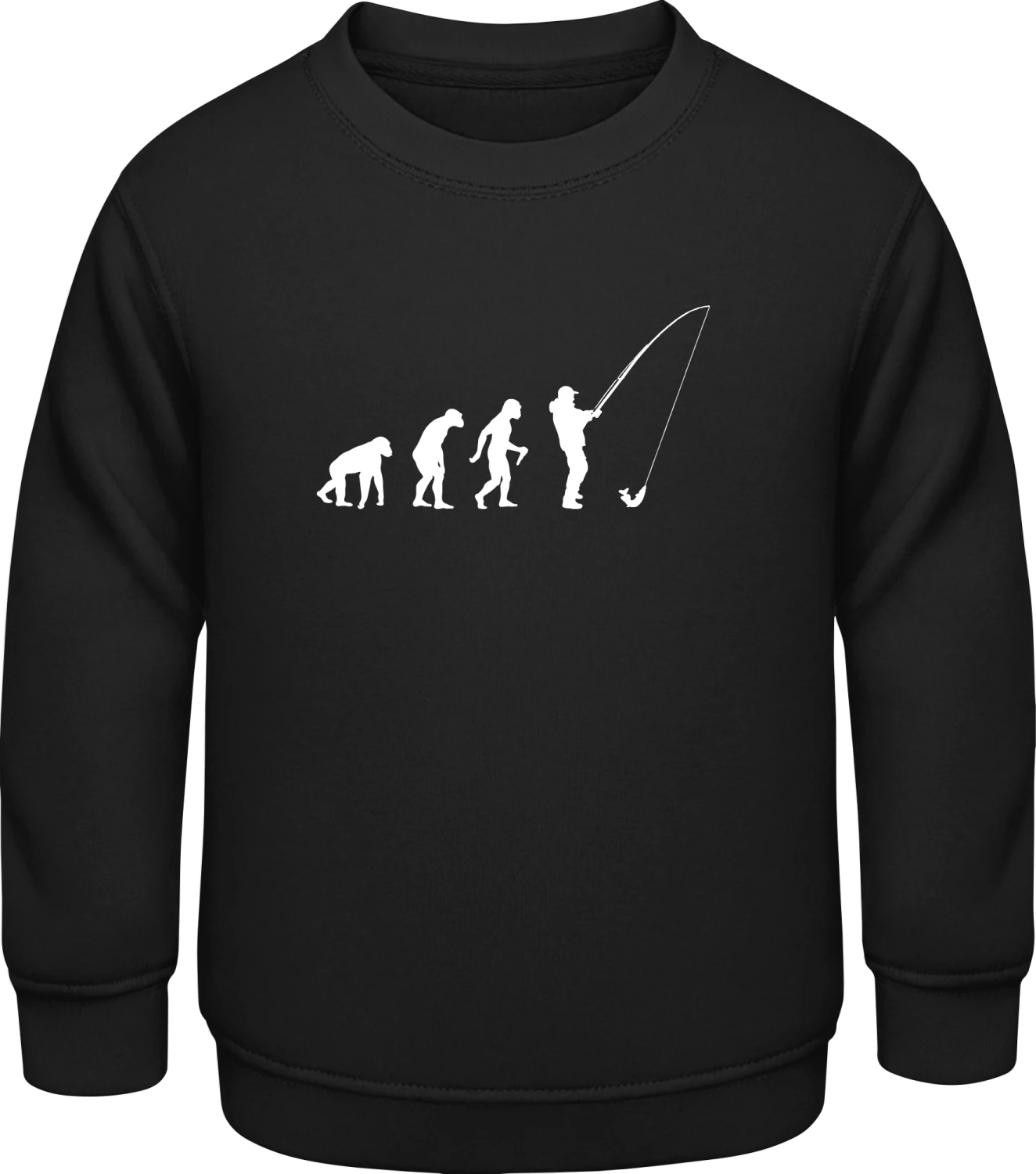 Fisherman Evolution - Black AWDis Sweat kids - Front