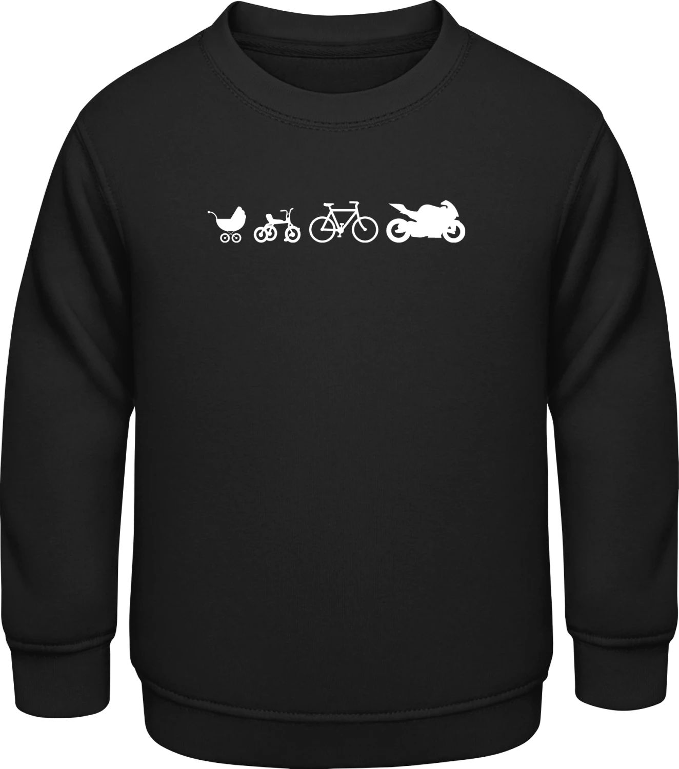 Baby to Biker Evolution - Black AWDis Sweat kids - Front