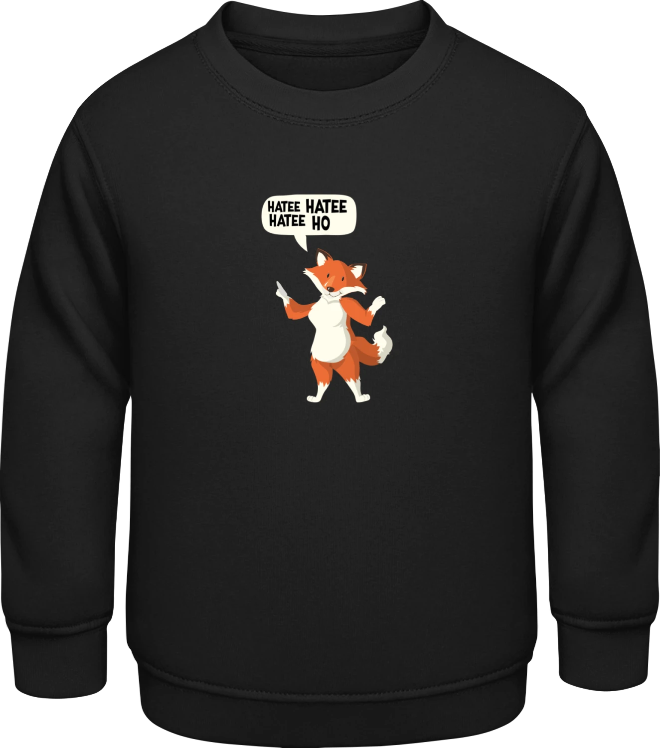 Hatee Hatee Hatee Ho Song Fox - Black AWDis Sweat kids - Front