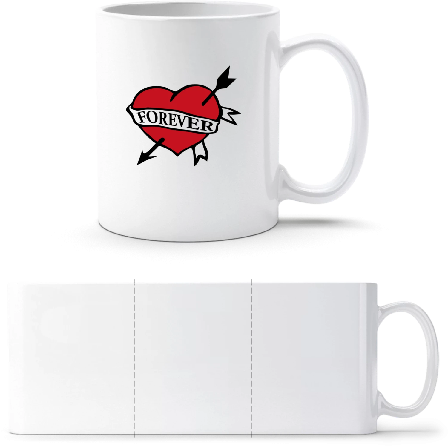 Forever Love - White White mug - front