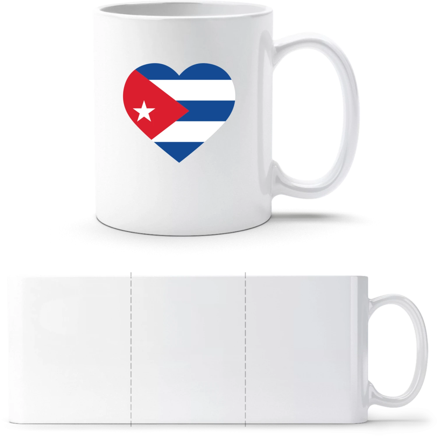 Cuba Heart Flag - White White mug - front